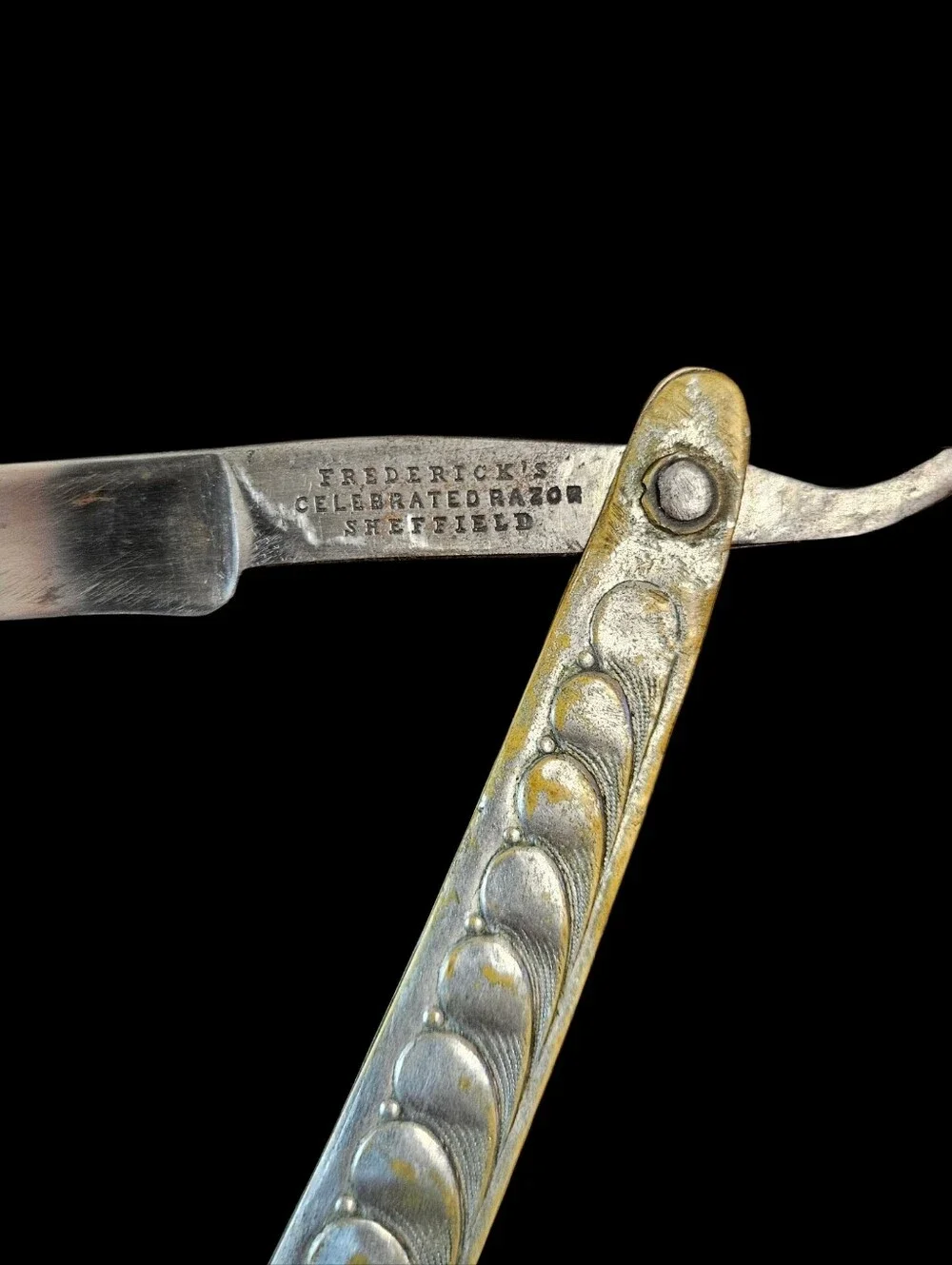 Straight Razor By Frederick's Celebrated Razor Vintage Sheffield England Metal